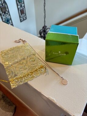 Kate spade like new rosegold Initial Pendant Necklace in Silver - Women Jewelry